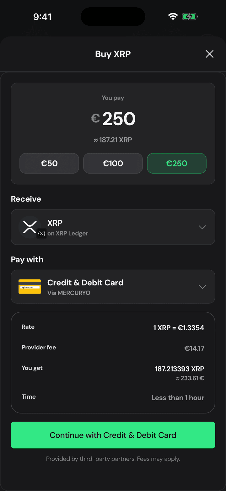Pick an amount