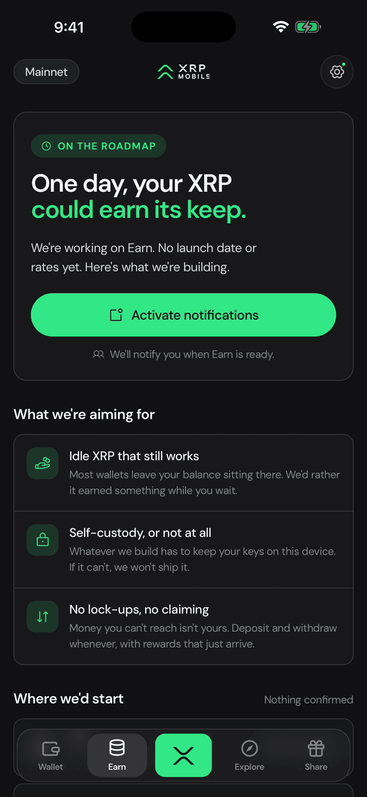 Earn, still on the way