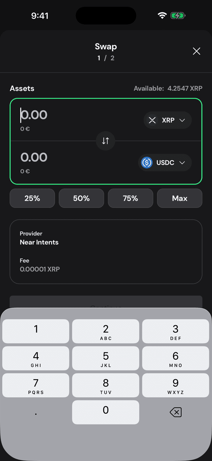 Type the amount