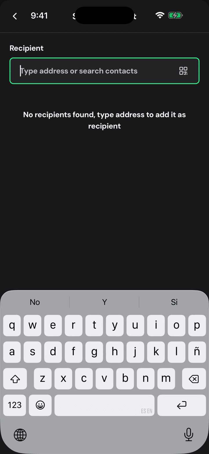 Choose the recipient