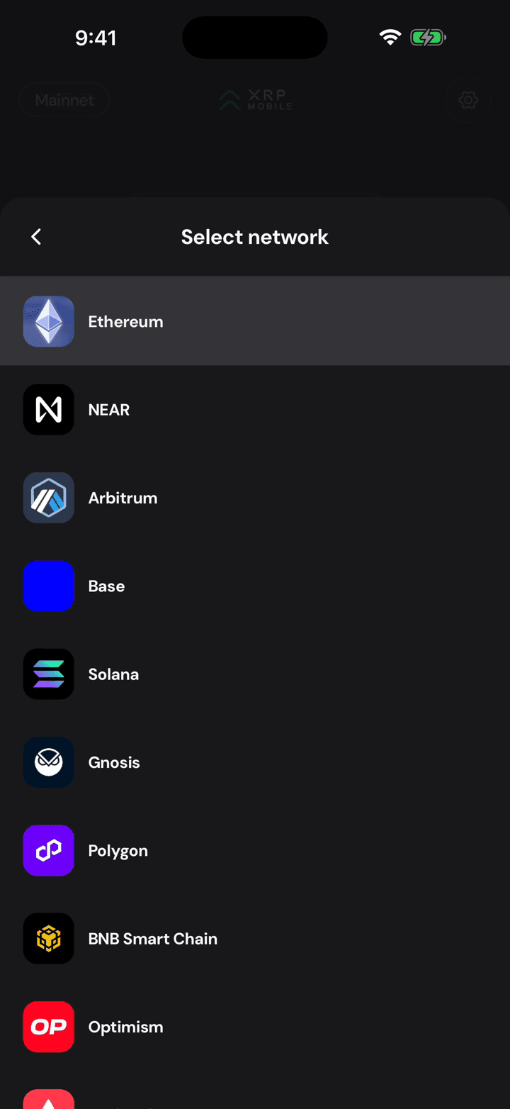 The network follows the asset
