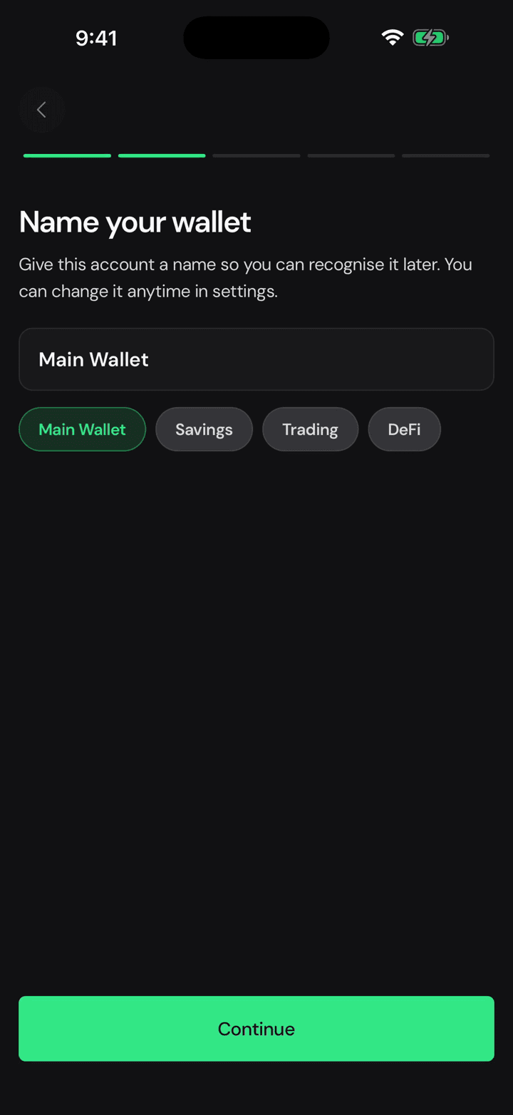 Name your wallet