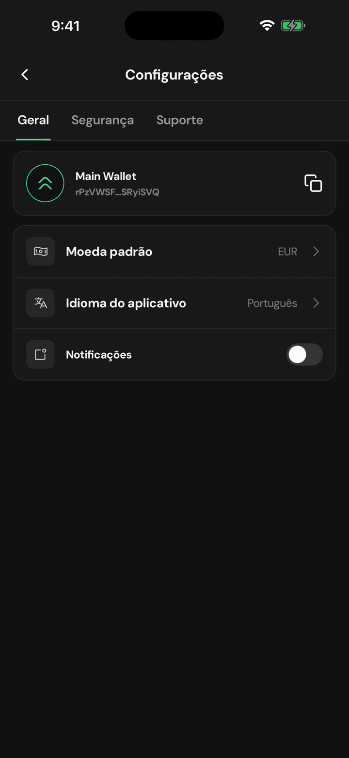 The whole app follows