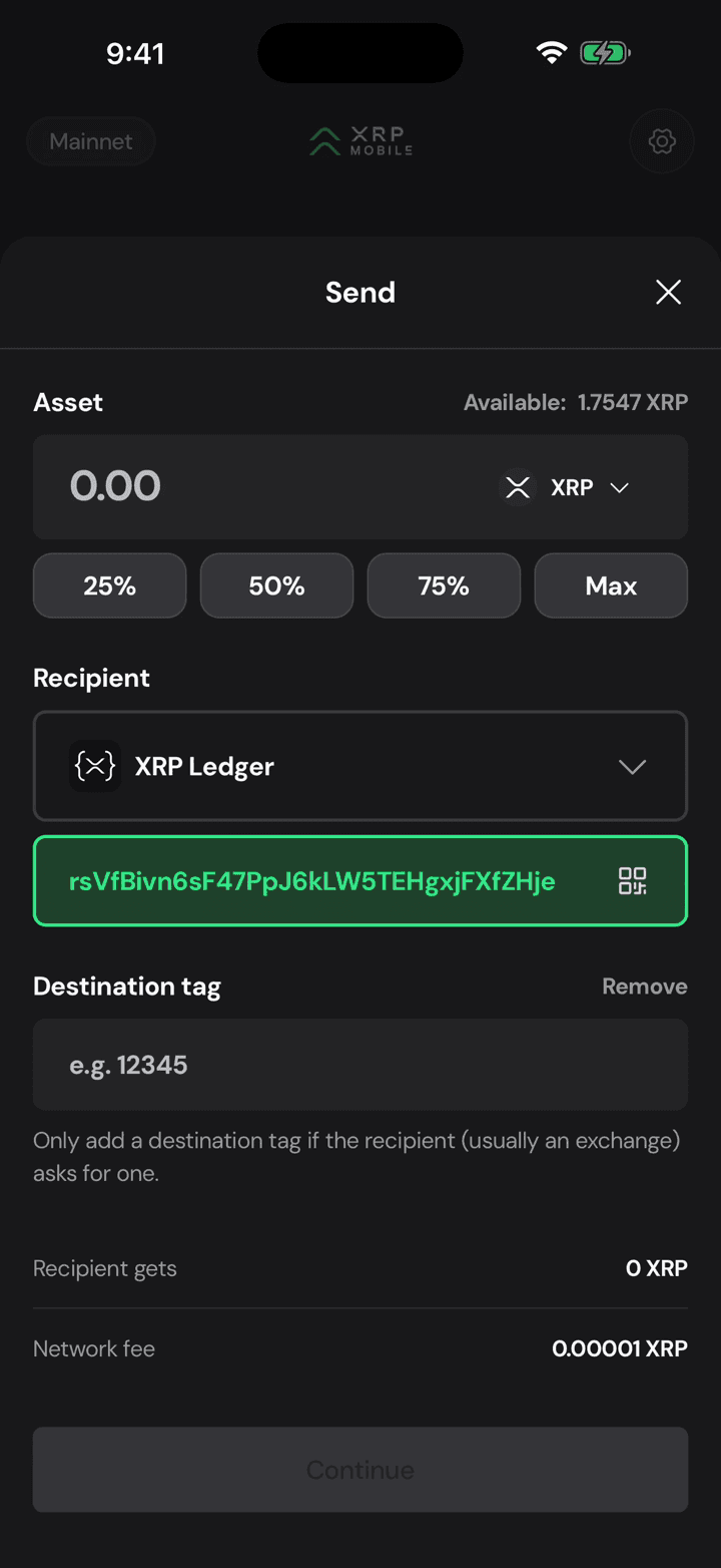 Add destination tag
