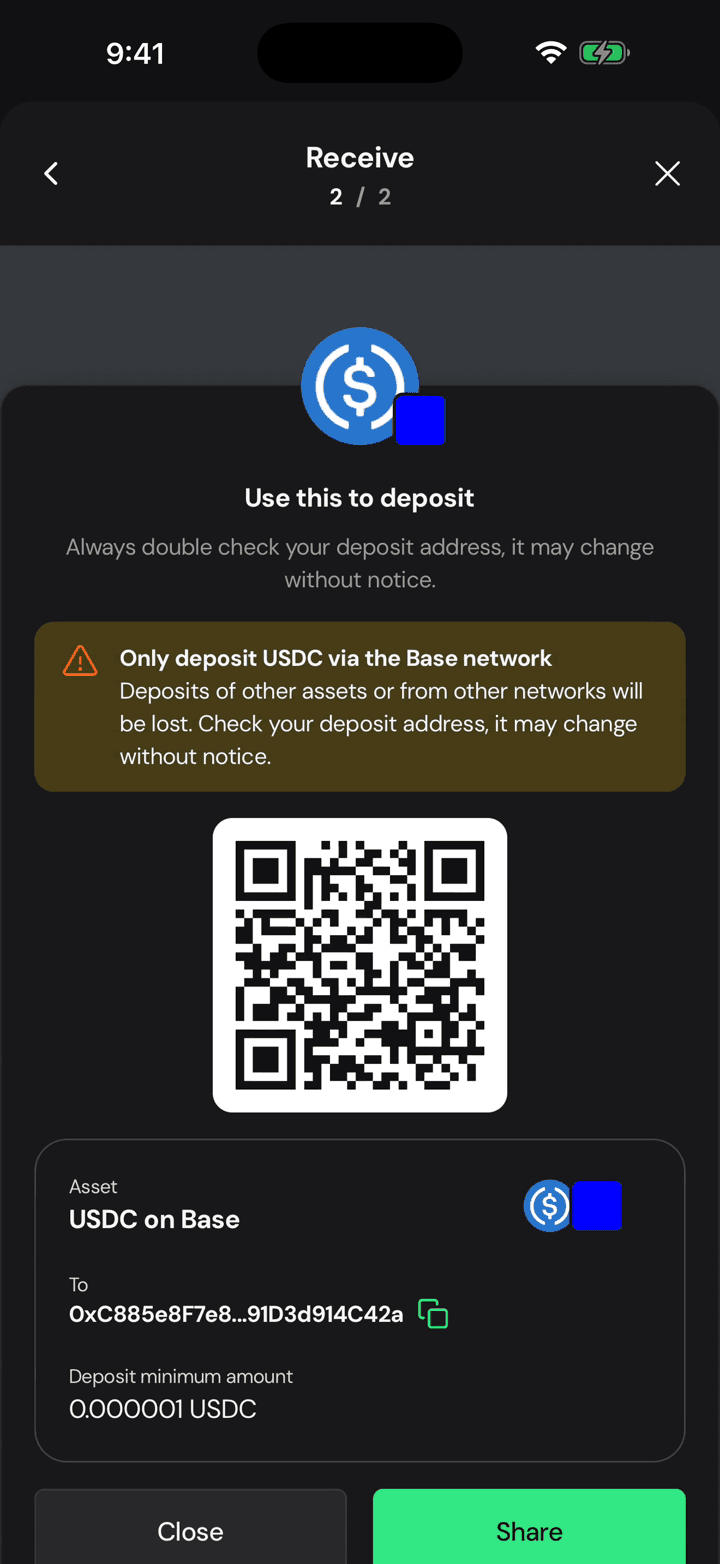 Your deposit address