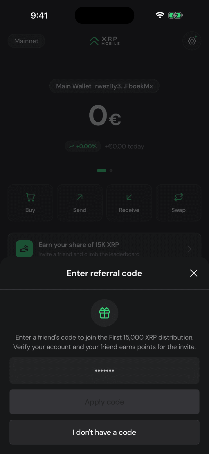 Enter your referral code